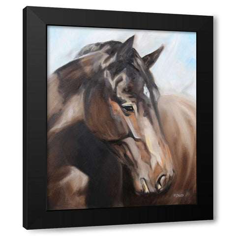 Smoldering Black Modern Wood Framed Art Print with Double Matting by Gould, Renee