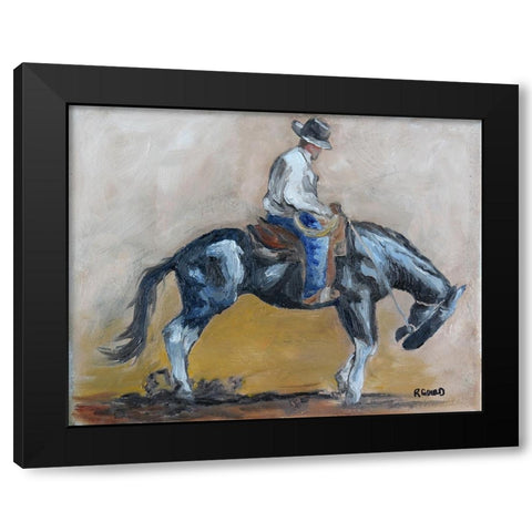 Taking Him Back Black Modern Wood Framed Art Print with Double Matting by Gould, Renee