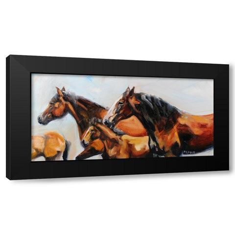 The Herd Black Modern Wood Framed Art Print with Double Matting by Gould, Renee