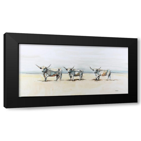 Three Ladies in White Black Modern Wood Framed Art Print with Double Matting by Gould, Renee