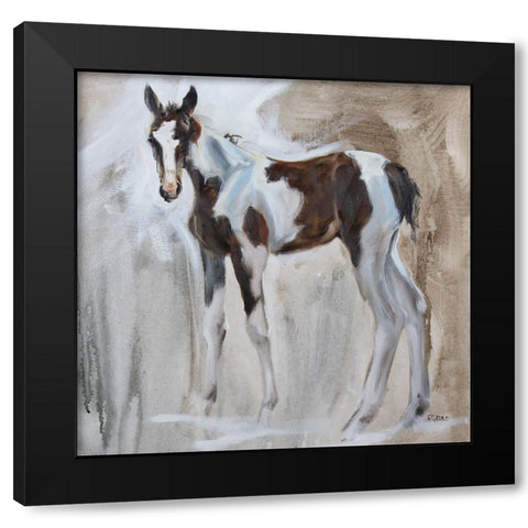 Tiggs Black Modern Wood Framed Art Print with Double Matting by Gould, Renee