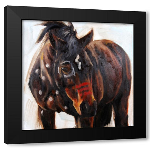 Wavering Black Modern Wood Framed Art Print with Double Matting by Gould, Renee
