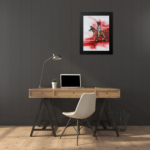 Where the Red Sun Sinks Black Modern Wood Framed Art Print by Gould, Renee