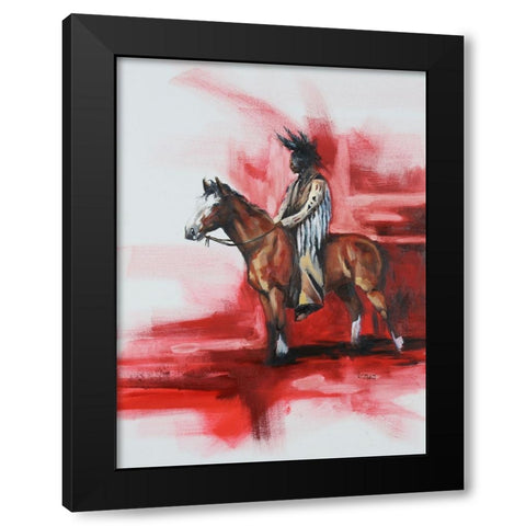 Where the Red Sun Sinks Black Modern Wood Framed Art Print with Double Matting by Gould, Renee