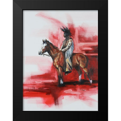 Where the Red Sun Sinks Black Modern Wood Framed Art Print by Gould, Renee