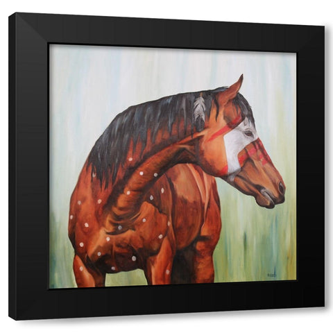 Whisper in the Wind Black Modern Wood Framed Art Print with Double Matting by Gould, Renee