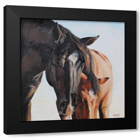 Winston Black Modern Wood Framed Art Print with Double Matting by Gould, Renee