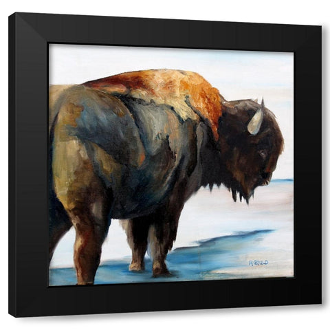 Winters Shadow Black Modern Wood Framed Art Print with Double Matting by Gould, Renee