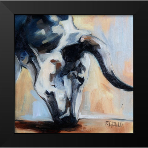 Grazing Black Modern Wood Framed Art Print by Gould, Renee