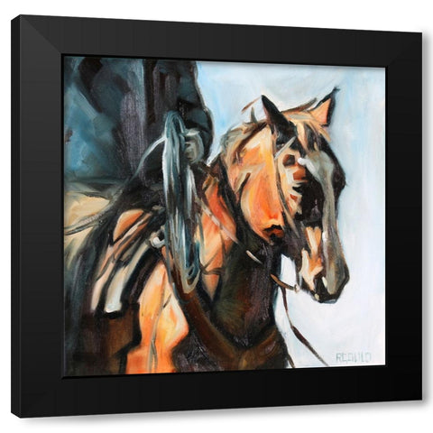Red Roper Black Modern Wood Framed Art Print by Gould, Renee