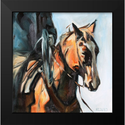 Red Roper Black Modern Wood Framed Art Print by Gould, Renee