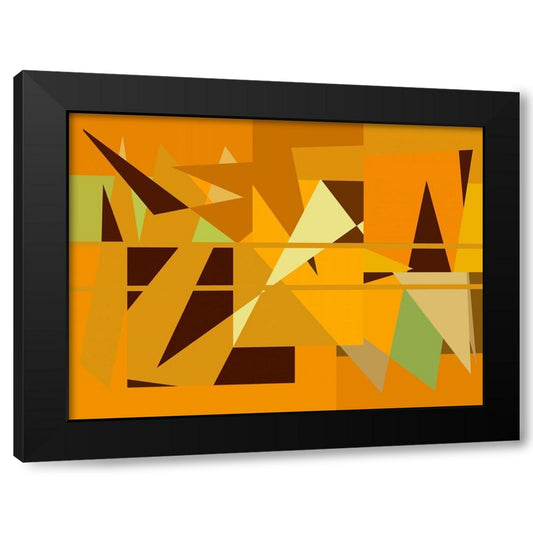 Admiration Color Collage Black Modern Wood Framed Art Print by Homawoo, Richard