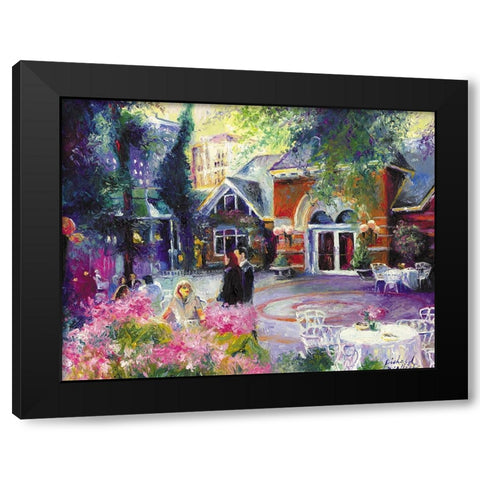 Tavern On The Green Black Modern Wood Framed Art Print with Double Matting by Wallich, Richard