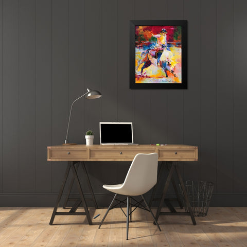 Rodeo Black Modern Wood Framed Art Print by Wallich, Richard