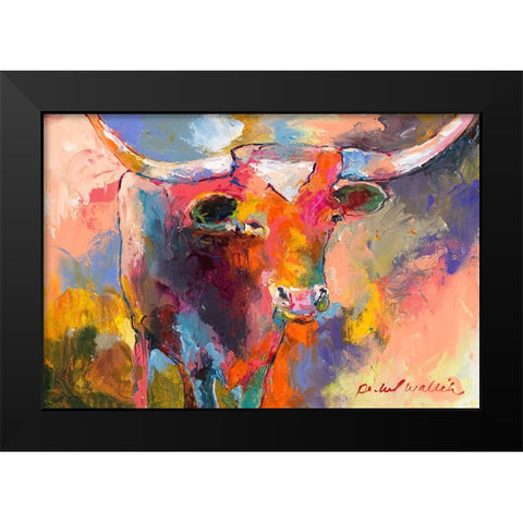 Steer Black Modern Wood Framed Art Print by Wallich, Richard