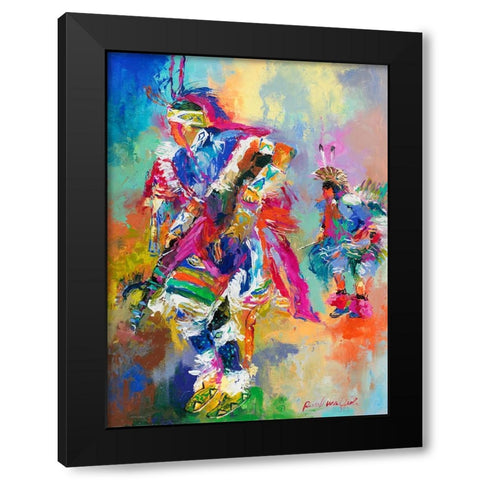 Pow Wow Black Modern Wood Framed Art Print with Double Matting by Wallich, Richard