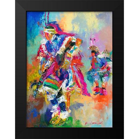 Pow Wow Black Modern Wood Framed Art Print by Wallich, Richard