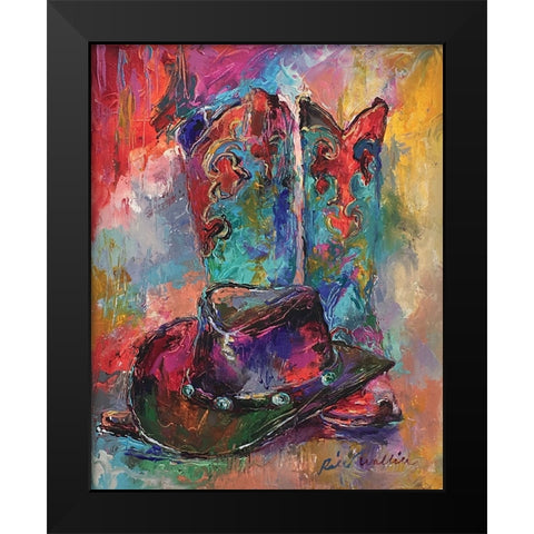 Art Boots Black Modern Wood Framed Art Print by Wallich, Richard