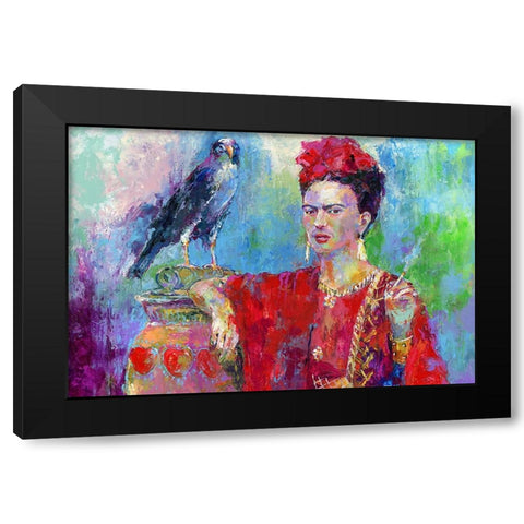 Frida Bird 1 Black Modern Wood Framed Art Print by Wallich, Richard