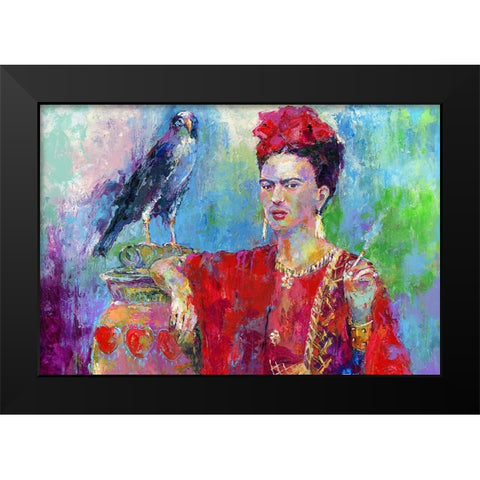 Frida Bird 1 Black Modern Wood Framed Art Print by Wallich, Richard