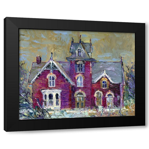 Purple House Black Modern Wood Framed Art Print with Double Matting by Wallich, Richard