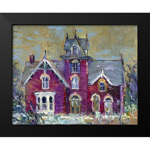 Purple House Black Modern Wood Framed Art Print by Wallich, Richard