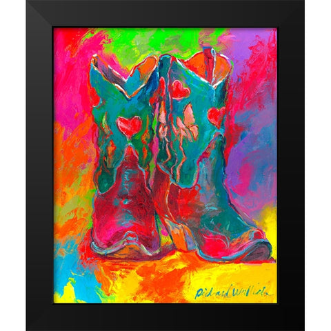 Boots Black Modern Wood Framed Art Print by Wallich, Richard