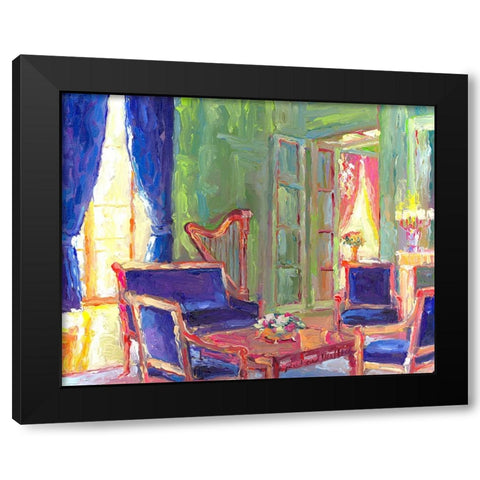 Salon Black Modern Wood Framed Art Print with Double Matting by Wallich, Richard