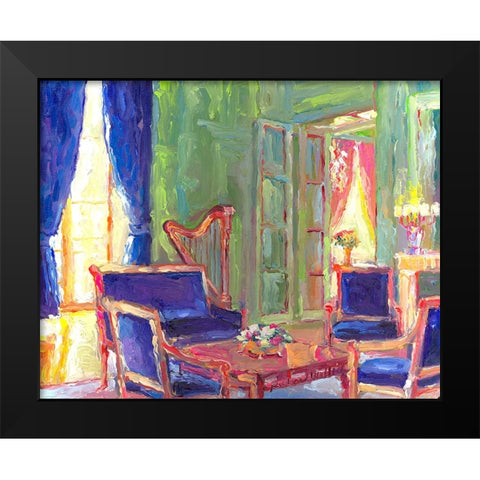 Salon Black Modern Wood Framed Art Print by Wallich, Richard