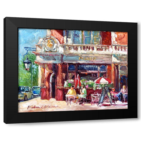 Fullers Black Modern Wood Framed Art Print with Double Matting by Wallich, Richard