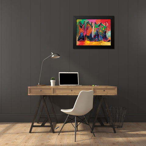 Boots 1 Black Modern Wood Framed Art Print by Wallich, Richard