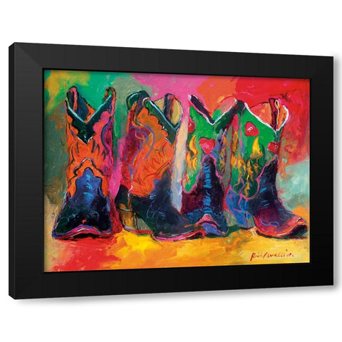 Boots 1 Black Modern Wood Framed Art Print with Double Matting by Wallich, Richard