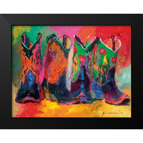 Boots 1 Black Modern Wood Framed Art Print by Wallich, Richard