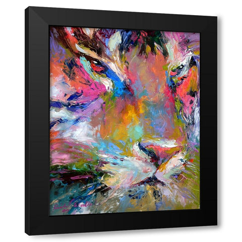 Tiger Black Modern Wood Framed Art Print with Double Matting by Wallich, Richard
