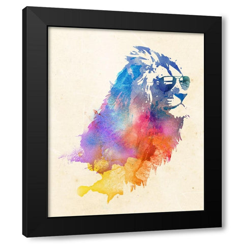 Sunny Leo Black Modern Wood Framed Art Print with Double Matting by Farkas, Robert