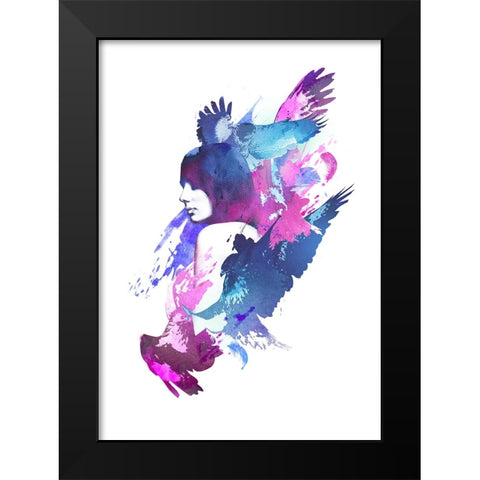 Bloody Fight Black Modern Wood Framed Art Print by Farkas, Robert