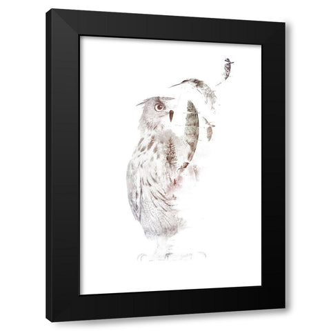 Fade Out Black Modern Wood Framed Art Print with Double Matting by Farkas, Robert