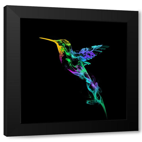 Strange Smoke Black Modern Wood Framed Art Print by Farkas, Robert