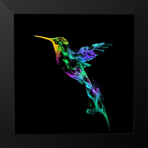 Strange Smoke Black Modern Wood Framed Art Print by Farkas, Robert