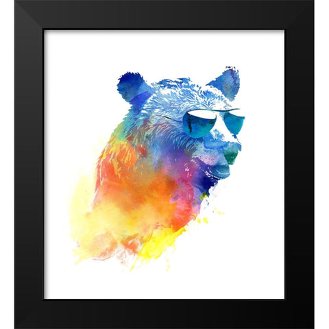 Sunny Bear 2 Black Modern Wood Framed Art Print by Farkas, Robert