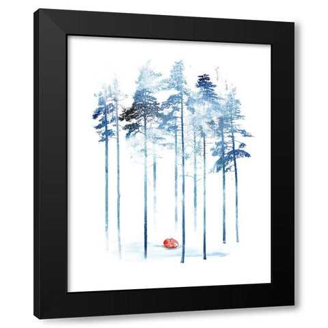 Sleeping In The Woods Black Modern Wood Framed Art Print with Double Matting by Farkas, Robert