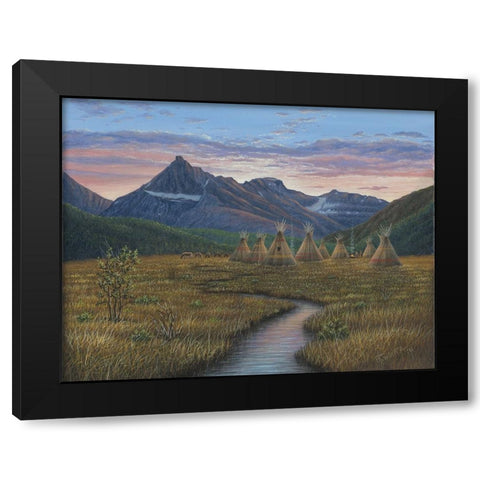 A Quiet Evening Black Modern Wood Framed Art Print with Double Matting by Wavra, Robert