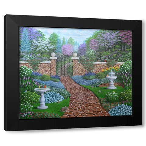 The Garden Black Modern Wood Framed Art Print by Wavra, Robert