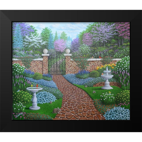 The Garden Black Modern Wood Framed Art Print by Wavra, Robert