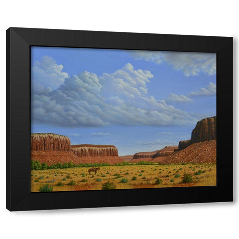 The Mesas Black Modern Wood Framed Art Print with Double Matting by Wavra, Robert