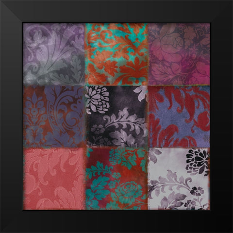 Velvet Patch II Black Modern Wood Framed Art Print by Sasha