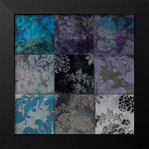 Velvet Patch VI Black Modern Wood Framed Art Print by Sasha