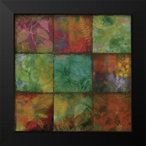 Swatchbox I Black Modern Wood Framed Art Print by Sasha