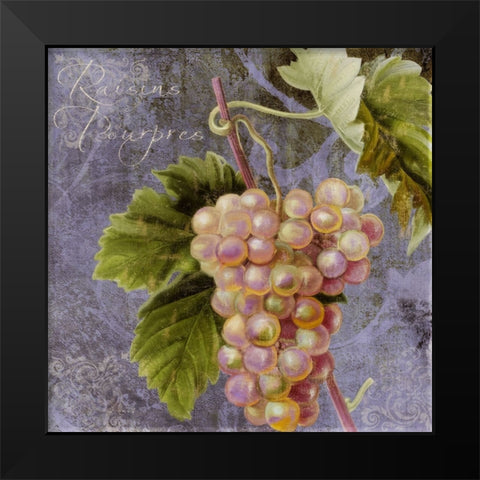 Violette II Black Modern Wood Framed Art Print by Sasha