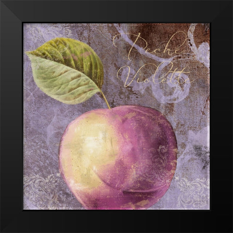 Violette III Black Modern Wood Framed Art Print by Sasha